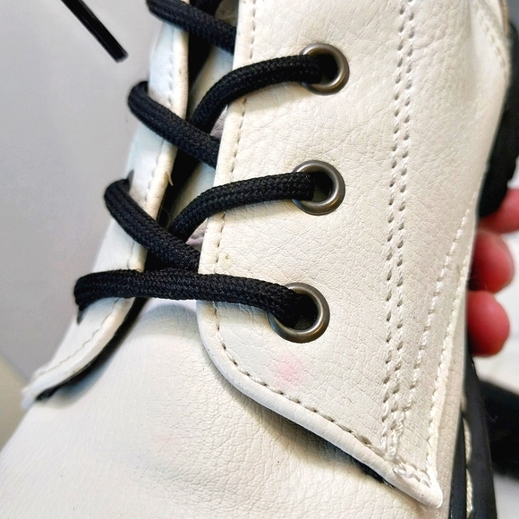 Sincerely Jules Harley Moto Boots, White, Size 9.5 - Picture 11 of 12